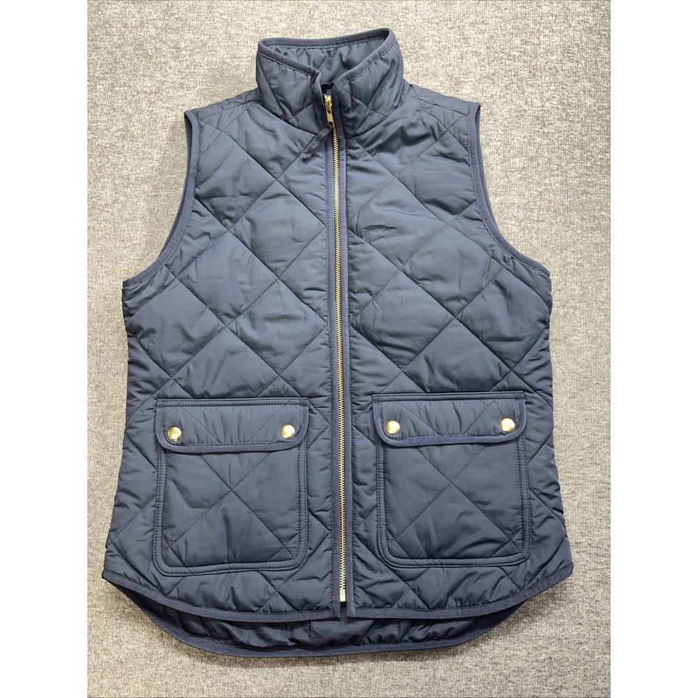 J.Crew women's quilted Vest blue size XS